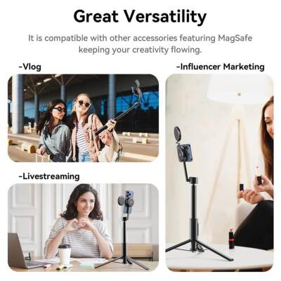 Ulanzi MG-002 Max Uzatılabilir Manyetik Telefon Selfie Tripod - M001B - 7