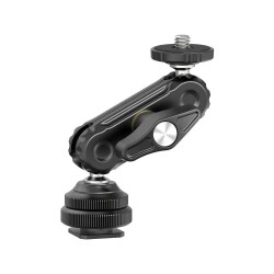 Ulanzi R098 Double Ball Head Magic Arm (1/4''-20 ve Cold Shoe) - Ulanzi