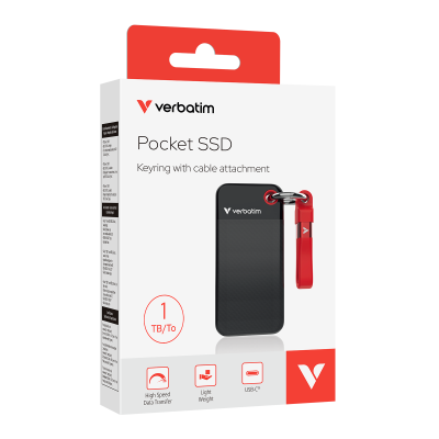 Verbatim 32192 - V Pocket SSD USB3.2 GEN2 1TB B/R - 3