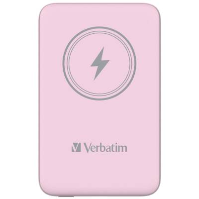 Verbatim 10000 Mah Manyetik Kablosuz (Magsafe)15W Powerbank 20 W PD Pembe Renk Kablo Dahil-(32248) - 1