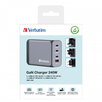 Verbatim 240 W GAN Hızlı Şarj 4 Bağlantı Noktalı (32205) - 4
