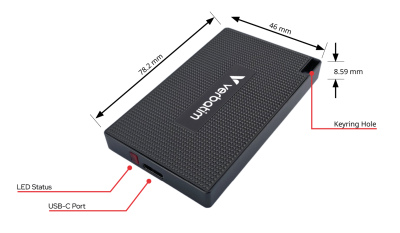 Verbatim 32031 Metal Mini SSD USB 3. Gen2 1TB - 2
