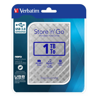 Verbatim 53197 - 1TB USB 3.0 Taşınabilir Disk (Gümüş) - 3