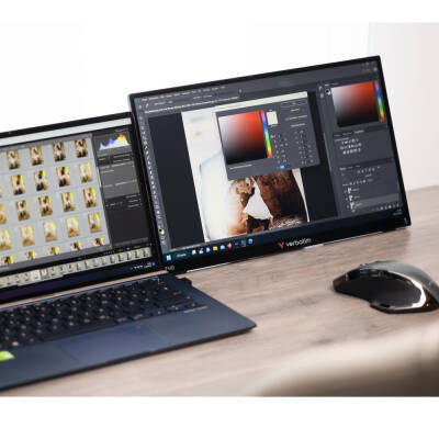 Verbatim Taşınabilir Monitör Dokunmatik 15,6 1080P Usb-C Metal Kasa-(49592) - 3