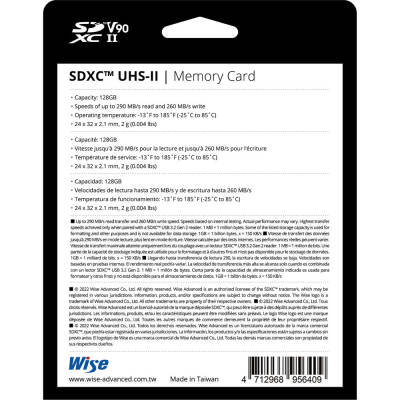 Wise Advanced 128 GB SD-N UHS-II SDXC V90 Hafıza Kartı - 3