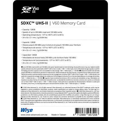Wise Advanced 128 GB SD-S UHS-II SDXC V60 Hafıza Kartı - 3