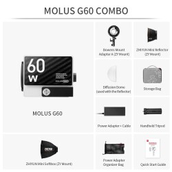 Zhiyun Molus G60 Combo 60W Taşınabilir Işık - 4